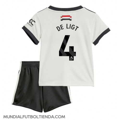 Camiseta Manchester United Matthijs de Ligt #4 Tercera Equipación Replica 2024-25 para niños mangas cortas (+ Pantalones cortos)